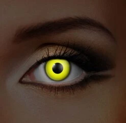 Yellow UV I-Glow Halloween Coloured Contact Lenses (Neon)