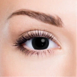 17MM Mini Sclera Black - (Blind Lens With No Pupil Cut Out)