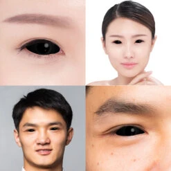 22MM Full Eye Black Sclera -Halloween Contact Lenses Cheap Store BlackScleraFullEyeHalloween22MM