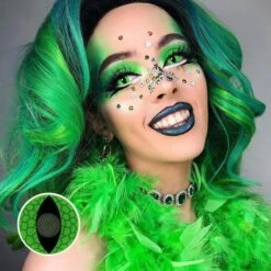 Green Snake Eyes -Halloween Contact Lenses Cheap Store GreenSnakeEyes5