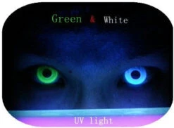White UV I-Glow Halloween Coloured Contact Lenses (Neon) -Halloween Contact Lenses Cheap Store WhiteUV