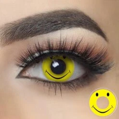 Yellow Smiley Cosplay Contacts