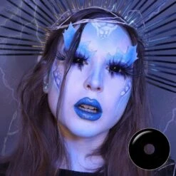 17mm Black Mini Sclera (With Pupil Cutout) -Halloween Contact Lenses Cheap Store ezgif.com gif maker 13