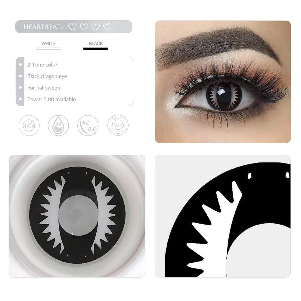 Black Dragon Eye Halloween Contacts 3 Black Dragon Eye Halloween Contacts - Image 3