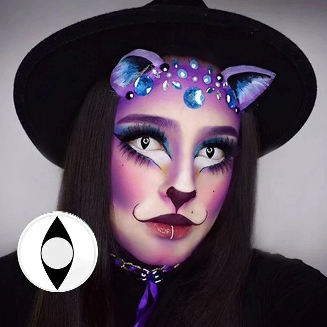 White Cat Eye Contacts 2 White Cat Eye Contacts - Image 2