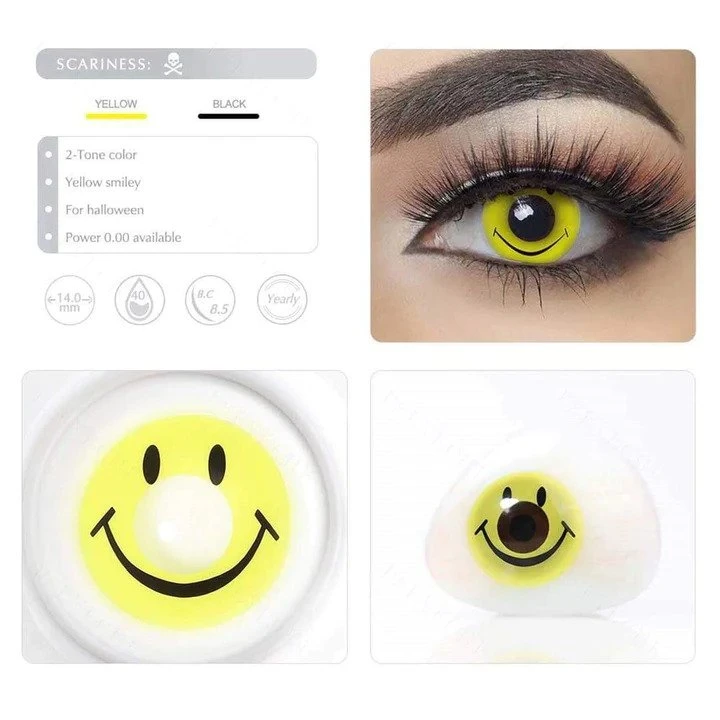 Yellow Smiley Cosplay Contacts 4 Yellow Smiley Cosplay Contacts - Image 4