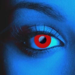 Red UV I-Glow Halloween Coloured Contact Lenses (Neon)