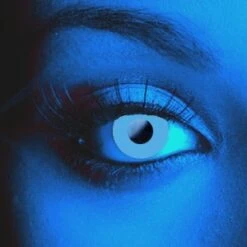Blue UV I-Glow Halloween Coloured Contact Lenses (Neon)