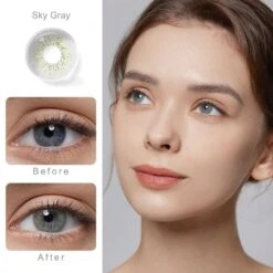 FreshGo - Ocean Sky Gray Coloured Contacts -Halloween Contact Lenses Cheap Store twinklens freshgo colored contacts gainsboro 0 00 ocean sky gray eyes 29674631626833 1800x1800 827bee11 924e 4861 8404 5237f86308cd