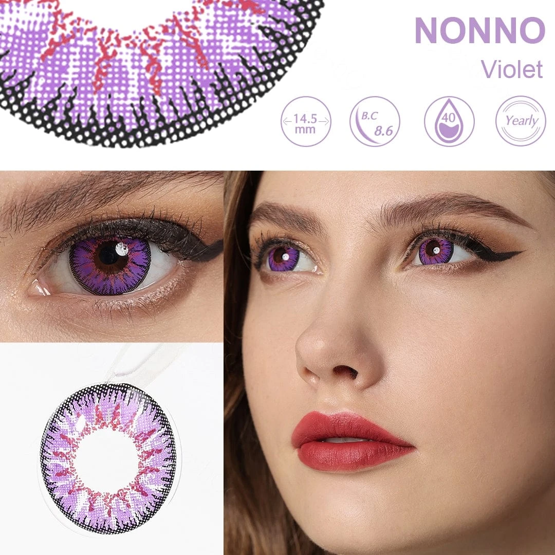 Nonno Violet Purple Coloured Contacts - Image 8
