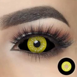Black And Yellow Full Eye 22mm Sclera