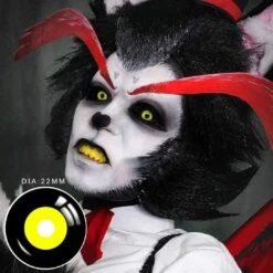 Sith Ichigo Black And Yellow Full Eye 22mm Sclera -Halloween Contact Lenses Cheap Store twinklens pseyeche sclera lenses sith ichigo black and yellow b2233 0 00 sith ichigo black and yellow sclera eyes 28566889201745 1800x1800 5e936473 04d6 4cc6 ade1 5ad7313c7b1d